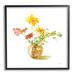 Stupell Industries Bb-314-Framed Summer Floral Vase Framed On Wood by Danhui Nai Print Wood in Brown/White | 12 H x 12 W x 1.5 D in | Wayfair