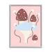 Stupell Industries Bb-083-Framed Fun Mushrooms On Pink Framed On Wood by Lil' Rue Print Wood in Blue/Brown/Pink | 20 H x 16 W x 1.5 D in | Wayfair