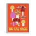 Stupell Industries Bb-076-Framed You Are Magic Mushrooms Framed On Wood by Lil' Rue Print Wood in Brown/Orange | 30 H x 24 W x 1.5 D in | Wayfair