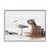 Stupell Industries ba-416-Framed Hippo & Heron Photography by Jean Jacques Alcalay Single Picture Frame Print on Canvas in Brown/Gray | Wayfair