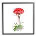 Stupell Industries Bb-087-Framed Red Abstract Mushroom Framed On Wood Print Wood in Brown/Green/Red | 24 H x 24 W x 1.5 D in | Wayfair