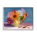 Stupell Industries Bb-172-Framed Vivid Mums Painting Framed On Wood by Bley Hack Print Wood in Blue/Brown/Red | 16 H x 20 W x 1.5 D in | Wayfair