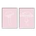 Stupell Industries A2-670-Framed Pastel Mushroom Doodles Framed On 2 Pieces by Lil' Rue Print in Brown/Pink | 14 H x 11 W x 1.5 D in | Wayfair