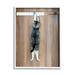 Stupell Industries Ba-361-Framed Desperate Cat Escaping Framed On Wood by Kazutoshi Ono Print Wood in Black/Brown | 14 H x 11 W x 1.5 D in | Wayfair