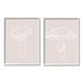 Stupell Industries A2-669-Framed Soft Minimal Mushroom Outlines Framed On 2 Pieces by Lil' Rue Print in Brown | 14 H x 11 W x 1.5 D in | Wayfair