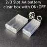 2/3 Slot AA Battery Box AA Battery Storage Case AA Battery Holder AA cavi fai da te con coperchio