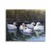 August Grove® Five Ducks In Pond On Canvas by Ziwei Li Painting Canvas in Gray | 24 H x 30 W x 1.5 D in | Wayfair C6D7FB5F37EE49B9B936F12124071853