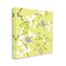 Winston Porter Parakeets & Cherry Blossoms On Canvas by Evelia Designs Canvas in Green/White | 24 H x 24 W x 1.5 D in | Wayfair