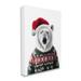 The Holiday Aisle® Bear In Holiday Sweater On Canvas Print Metal in Green | 40 H x 30 W in | Wayfair 44C15BC725EF44169E8591FAEF5DD5C3