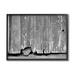 Stupell Industries Az-208-Framed Rustic Cat Peeking Canvas in Gray | 24 H x 30 W x 1.5 D in | Wayfair az-208_fr_24x30