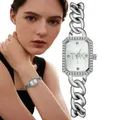 TVK Marque Femmes Carré Diamant Design Minimaliste Montre À Quartz Mode Argent Bracelet Femmes