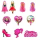 Ballon en film d'aluminium Barbie rose pour fille talons hauts ballon en aluminium fille au