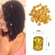 Anneau de cheveux plaqué pour tresses dreadlock redoute perles manchette trou de 8mm micro