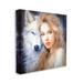 Millwood Pines Woman w/ Wolf On Canvas by Lena Owens Print Canvas in White | 24 H x 24 W x 1.5 D in | Wayfair DADC999078374C65B0679478388C295E