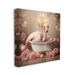 Trinx Flamingo In Rose Filled Tub by Lazar Studio Canvas in White | 36 H x 36 W x 1.5 D in | Wayfair 11BB7E794269495FA50EC27FFD29F4E2