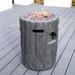 Millwood Pines Cowden 26.8" H x 19.69" W Magnesium Oxide Propane Outdoor Fire Pit in Gray | 26.8 H x 19.69 W x 19.69 D in | Wayfair