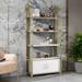 Everly Quinn Winford Bookcase in Yellow | 78.74 H x 39.37 W x 11.81 D in | Wayfair F80EE9EC88B042C4A05B0F51306655A2