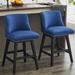 George Oliver Brandsville Swivel 26" Counter Stool Wood/Upholstered in Blue | 37.4 H x 19.7 W x 22 D in | Wayfair 4514247986724F59879FDB9C59EDE259