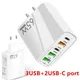 Caricatore USB C Ricarica rapida 65W Tipo C PD QC3.0 Adattatore per telefono cellulare per iPhone