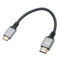 30cm Mini HD C Type Male to HD A Male Short Cable Convertor V2.0 4K for Camera Laptop PC