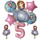 8pcs SOFIA THE FIRST Happy Birthday Party Balloons Supplies for Girl Kids Baby Shower Party