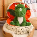 2 ln 1 Dinosaur Plushies Dinosaur Egg Plush Toys With Wings Green Dinosaur Cuddly Hugging Sleeping