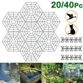 20/40Pcs Pond Protectors Net Plastic Garden Pond Fish Guard Floating Net for Protecting Fish From