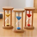 Stable Connection Wooden Hourglass Creative No Deformation Wooden Round Hourglass Timers 5 colors