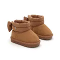 DIMI-Bottes de neige en daim et cuir pour bébé fille chaussures chaudes imperméables et
