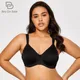 Women's Full Coverage Minimizer Underwire Plus Size Non Padded Support Bra Seamless T shirt Smooth