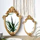 European vintage bathroom wall Hanging makeup mirror travel victorian baroque small framed makeup