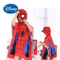 Disney Spider-Man McQueens Car Bath Towel Children Hooded Cotton Cloak Baby Kids Boy Cartoon