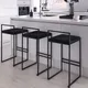 Tabouret de bar renforcé en métal au design nordique chaise de bar européenne minimaliste pieds