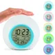 Creative Touch Control Alarm Clock Kids Alarm Clock LED Digital 7 Color Changing Night Light Bedside