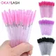 50Pcs Disposable Micro Glitter Eyelash Mascara Wands Mini Crystal Eye Lashes Brush Comb Eyebrow