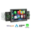 1 Din Car Radio CarPlay Android-Auto 5 Inch MP5 Player Bluetooth Hands Free A2DP USB FM Receiver