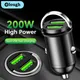 200W Mini Dual Ports USB Car Charger Lighter Fast Charging Car Phone Charger Adapter for iPhone 13