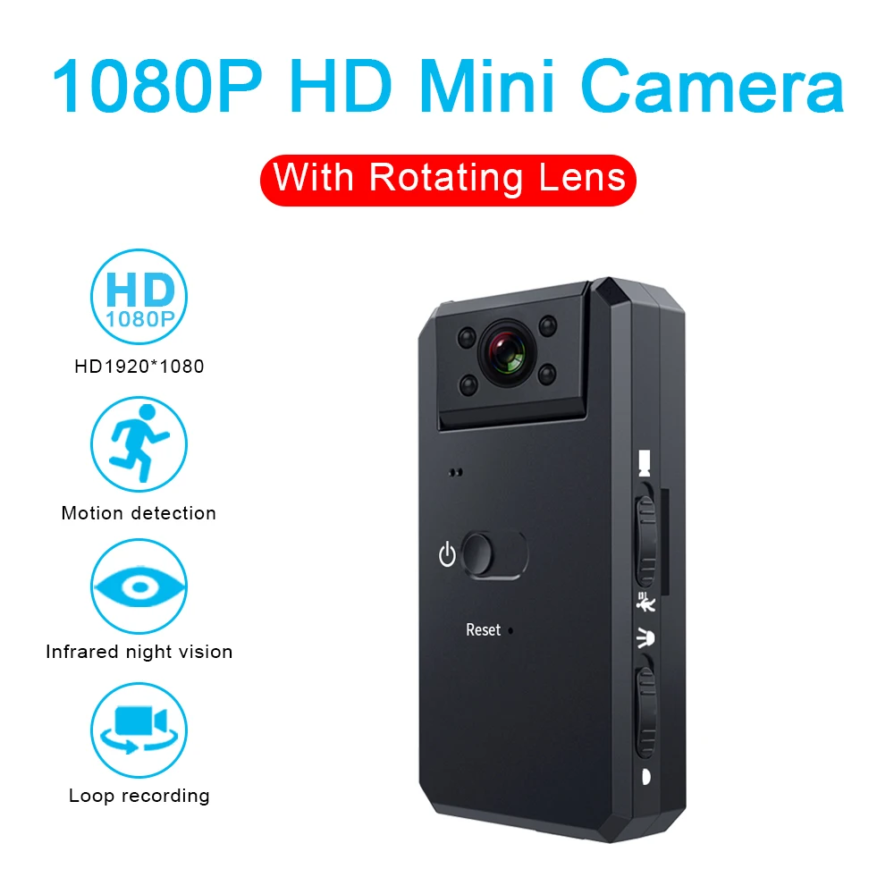 MD90 Mini caméscope 1080P caméra corporelle Vision nocturne Sport extérieur DV enregistreur vidéo vocal Action HD Cam enregistreur