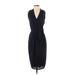 Rachel Roy Collection Casual Dress - Midi: Blue Solid Dresses - Women's Size X-Small