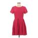 1.State Casual Dress - Mini: Pink Solid Dresses - Women's Size 6