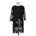 Stella McCartney Casual Dress - Shift Crew Neck 3/4 sleeves: Black Solid Dresses - Women's Size 38
