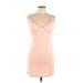 PrettyLittleThing Cocktail Dress - Party Plunge Sleeveless: Pink Solid Dresses - New - Women's Size 10