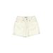 Sonoma Goods for Life Denim Shorts: Ivory Print Bottoms - Women's Size 2 - Light Wash