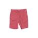 Old Navy Khaki Shorts: Red Print Bottoms - Kids Boy's Size 12 Plus - Dark Wash