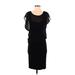 Velvet by Graham & Spencer Cocktail Dress - Sheath: Black Solid Dresses - Women's Size P