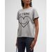 Smiling Heart Heathered Graphic T-shirt