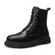 Herren Stiefel Retro Wanderschuhe Brautkleider schlicht Täglich Leder Komfortabel Stiefeletten / Stiefeletten Halbschuhe Schwarz / Gelb Schwarz Frühling Herbst