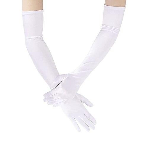 Mode erwachsene Frauen Satinhandschuhe lange sexy Fäustlinge Abendparty elegante Hochzeitskleidhandschuhe
