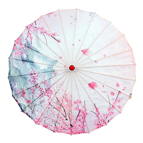 Seidenstoffschirm (33 Zoll Pfingstrose) - Chinesischer Japanischer Stil Papier Regenschirm - Für Hochzeiten und persönlichen Sonnenschutz Asdf Valentinstagsgeschenk Image