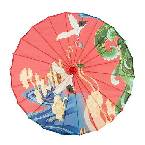 Seidenstoffschirm (33 Zoll Pfingstrose) - Chinesischer Japanischer Stil Papier Regenschirm - Für Hochzeiten und persönlichen Sonnenschutz Asdf Valentinstagsgeschenk Image
